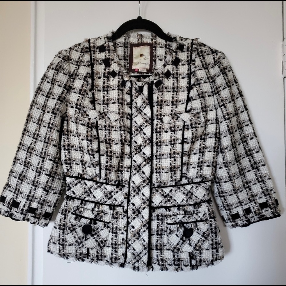 Anthropologie Elevenses Tweed Jacket